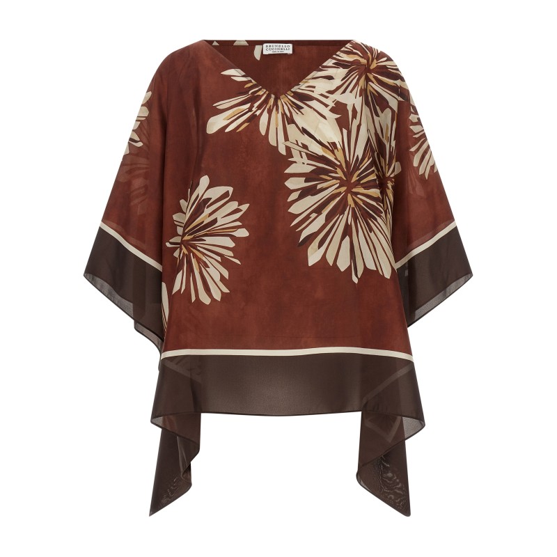 Silk scarf blouse