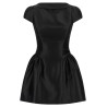 'Black Taffetà Collared Mini' dress