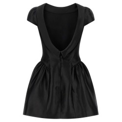 'Black Taffetà Collared Mini' dress