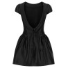 'Black Taffetà Collared Mini' dress