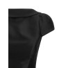 'Black Taffetà Collared Mini' dress