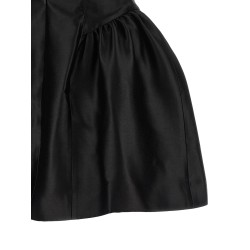 'Black Taffetà Collared Mini' dress