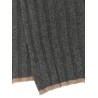 Ribbed cashmere knit scarf