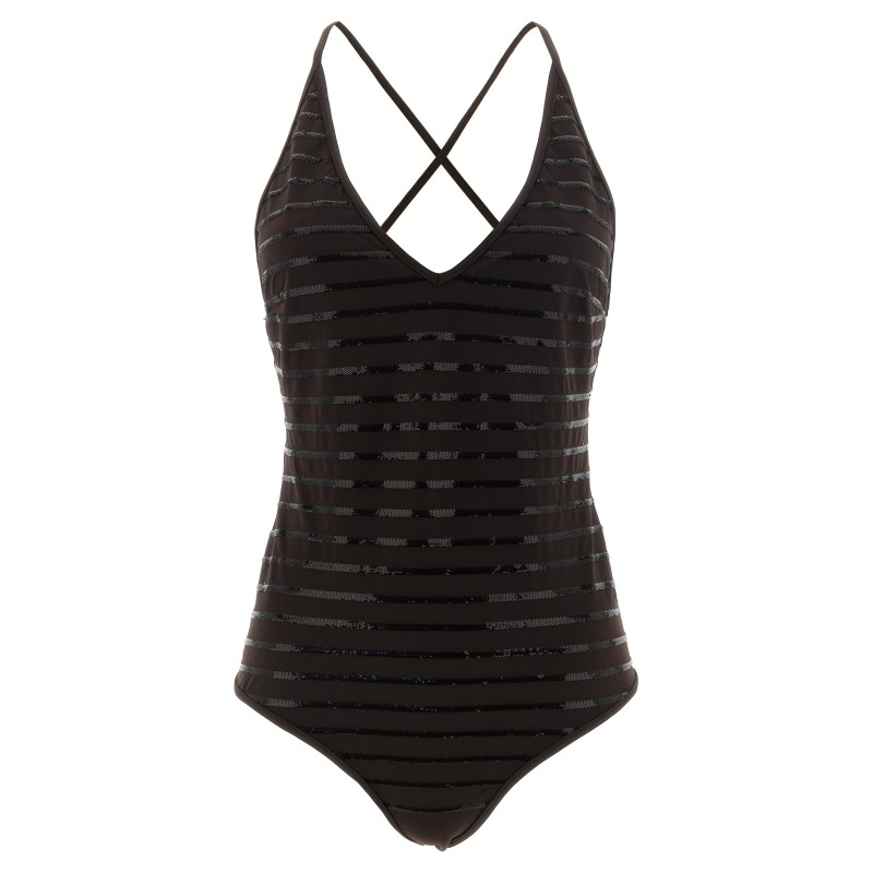'Dazzling Stripes' one-piece swimsuit
