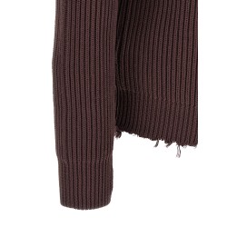 Ribbed cotton turtleneck sweater