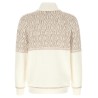 Braided jacquard shoulders cardigan