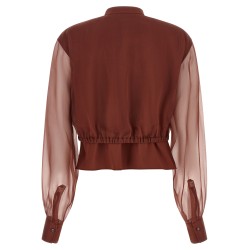 Silk sleeves blouse
