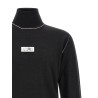 Turtleneck sweater with contrast stitching