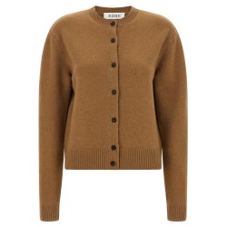 Cashmere mixed crew neck cardigan