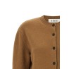 Cashmere mixed crew neck cardigan