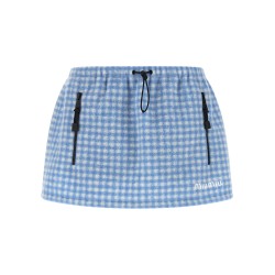 Fleece-effect vichy skirt