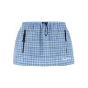 Fleece-effect vichy skirt