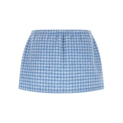 Fleece-effect vichy skirt