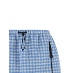 Fleece-effect vichy skirt