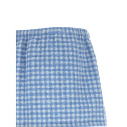Fleece-effect vichy skirt