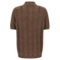 Wide ribbed polo shirt