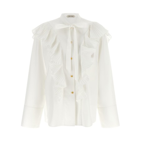 Pleated ruffle shirt