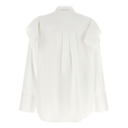 Pleated ruffle shirt