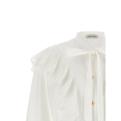 Pleated ruffle shirt