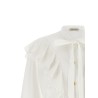 Pleated ruffle shirt