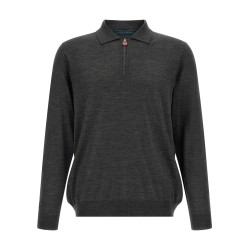 Wool polo shirt 14 microns