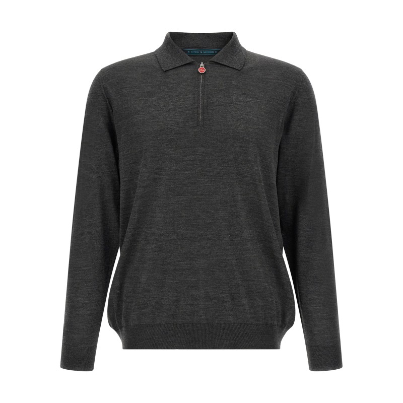 Wool polo shirt 14 microns
