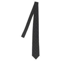 Polka dot silk tie