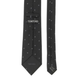 Polka dot silk tie
