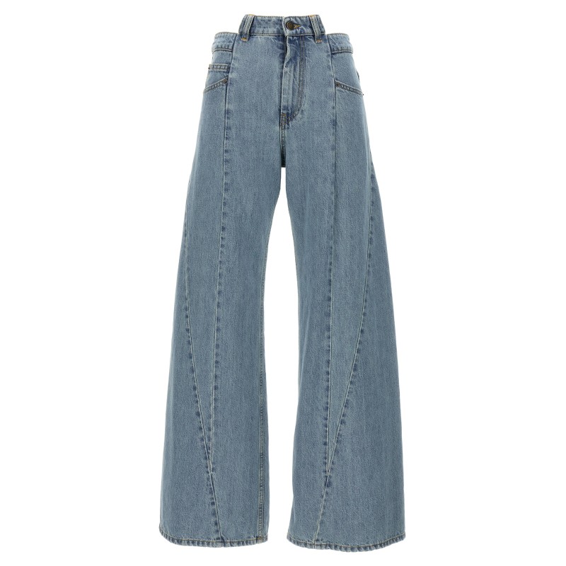 Jeans asymmetrical waist
