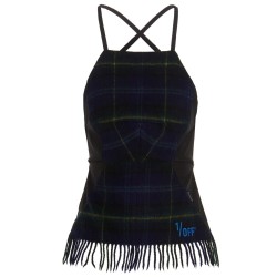 'Checked scarf' top