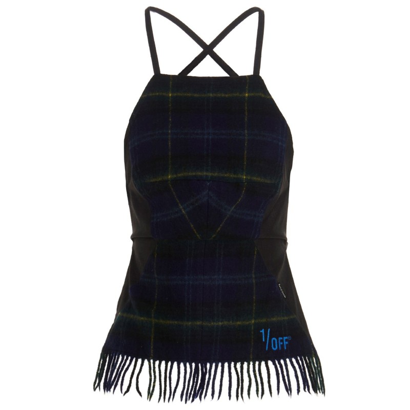 'Checked scarf' top