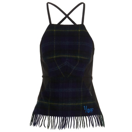 'Checked scarf' top