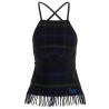 'Checked scarf' top
