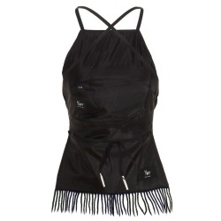 'Checked scarf' top