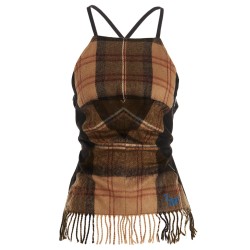 'Checked scarf' top