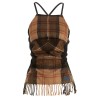 'Checked scarf' top