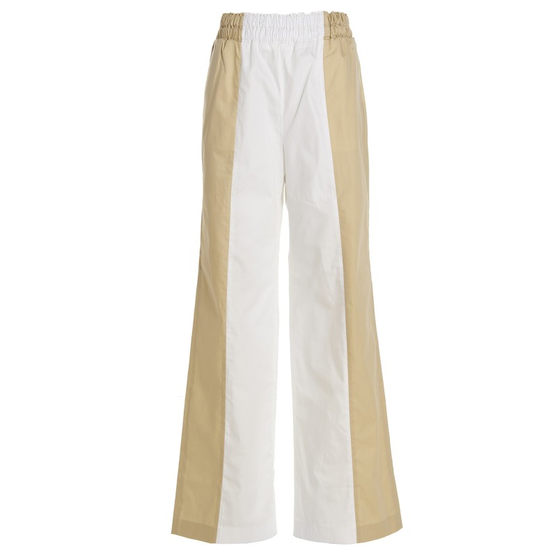 Loose leg two-color pants