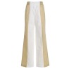 Loose leg two-color pants