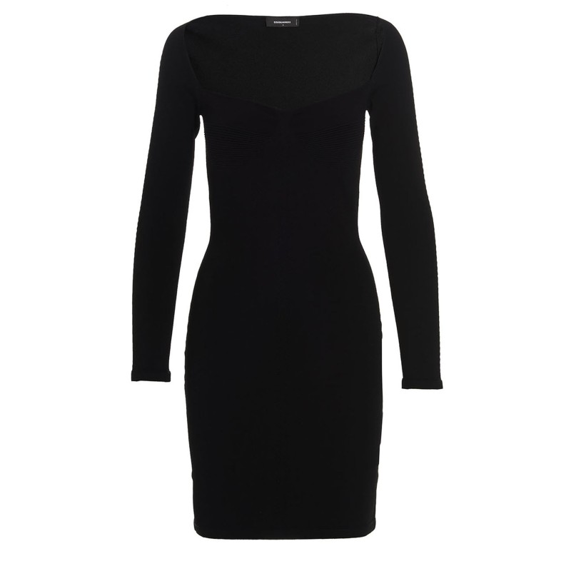 Ribbed viscose dress