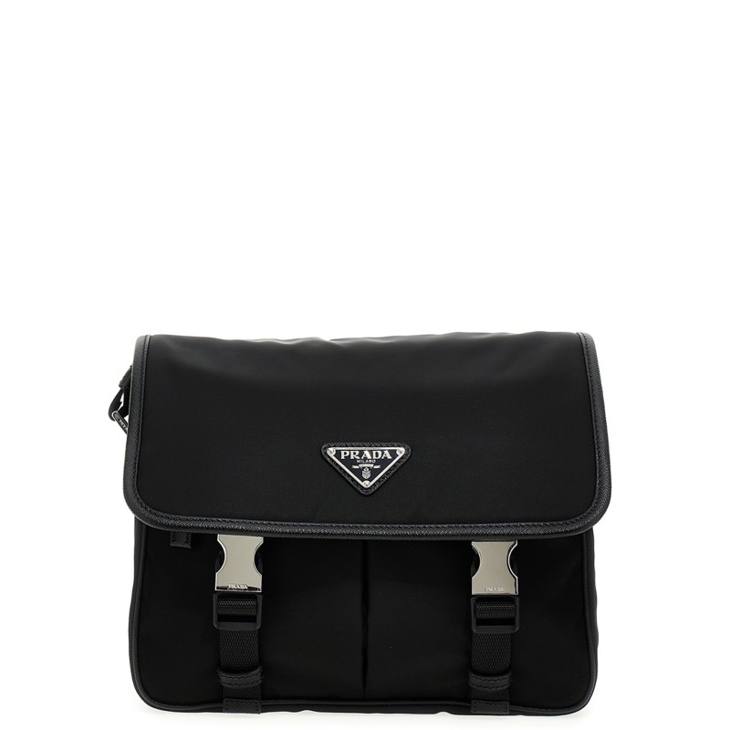 Logo nylon crossbody bag