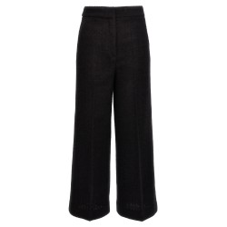 Cropped bouclè pants