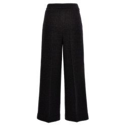 Cropped bouclè pants