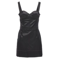 Contrast stitching corset dress
