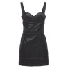 Contrast stitching corset dress