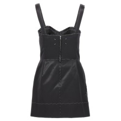 Contrast stitching corset dress