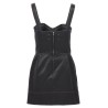 Contrast stitching corset dress