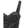 Contrast stitching corset dress