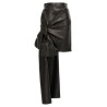 Maxi bow leather skirt