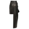 Maxi bow leather skirt