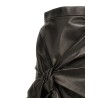 Maxi bow leather skirt